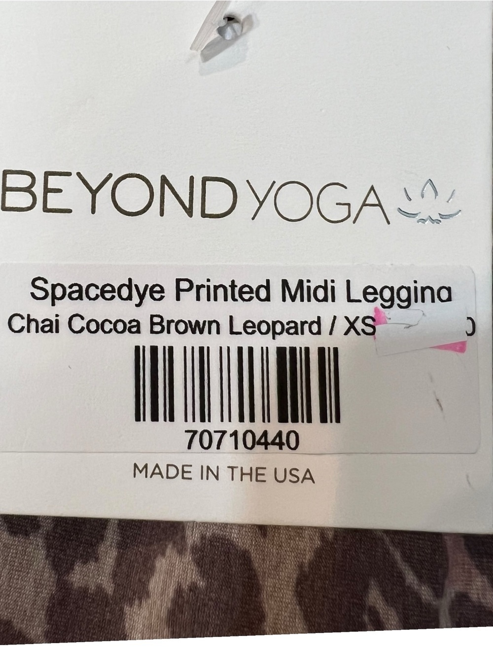 Beyond Yoga Spacedye Caught In The Midi Leggings Chai Cocoa Brown Leopard NWT - Picture 5 of 11
